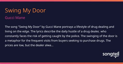 saw you come through the side door gucci|Swing My Door .